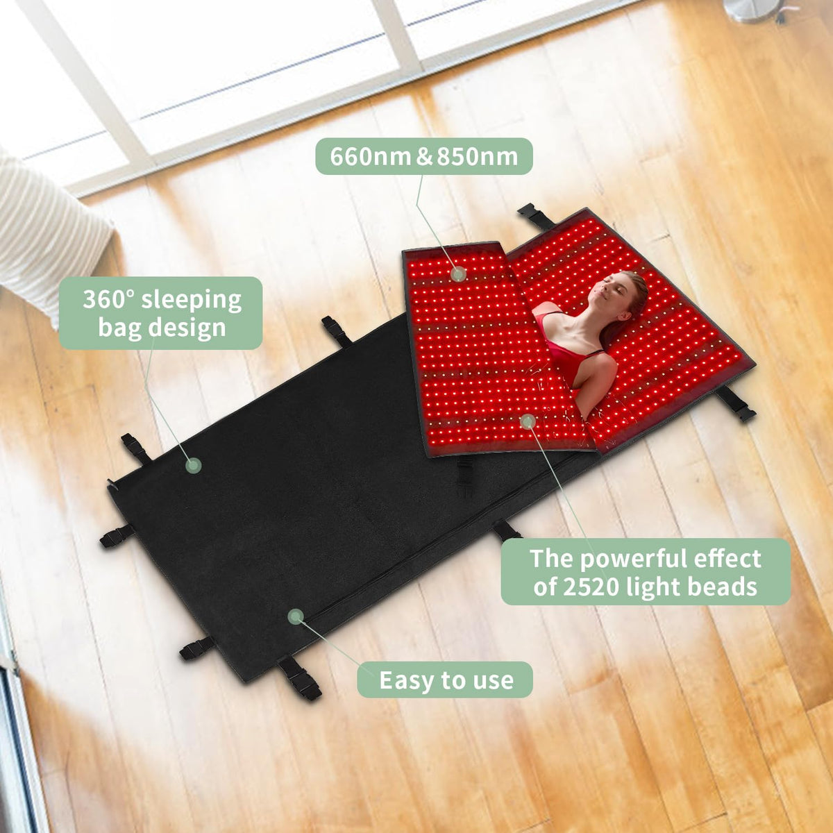 Red Light Therapy Mat Device for Full Body, near Infrared Light Therapy Blanket with Timer,Infrared Light Therapy for Body Shoulder Waist Back Knee Pain Relief
