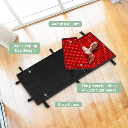 Red Light Therapy Mat Device for Full Body, near Infrared Light Therapy Blanket with Timer,Infrared Light Therapy for Body Shoulder Waist Back Knee Pain Relief